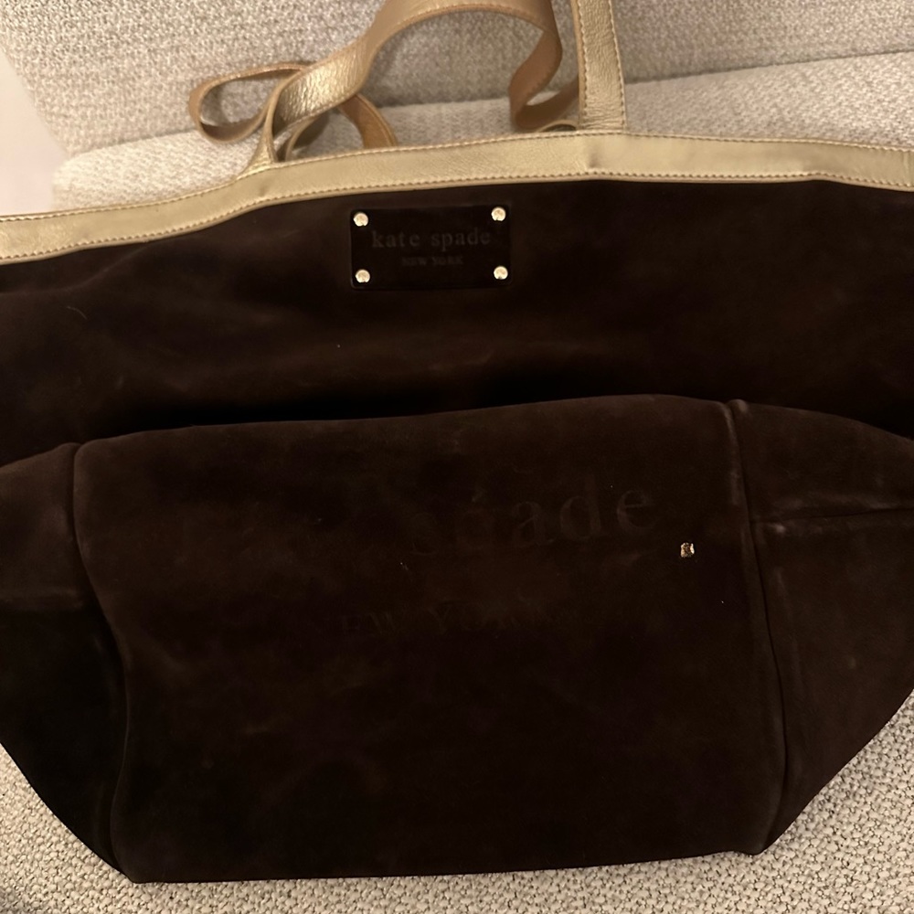 Brown suede Kate spade tote